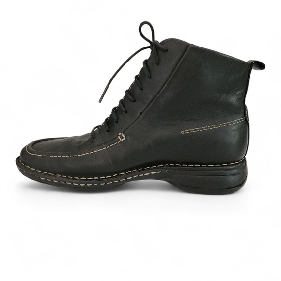 ROCKPORT Black Leather Ankle Boots Lace Up size 6.5 - Picture 9 of 11